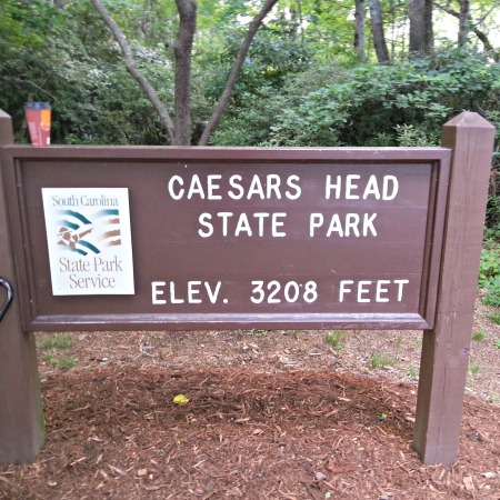 Sign at Ceasars Head State Park in South Carolina